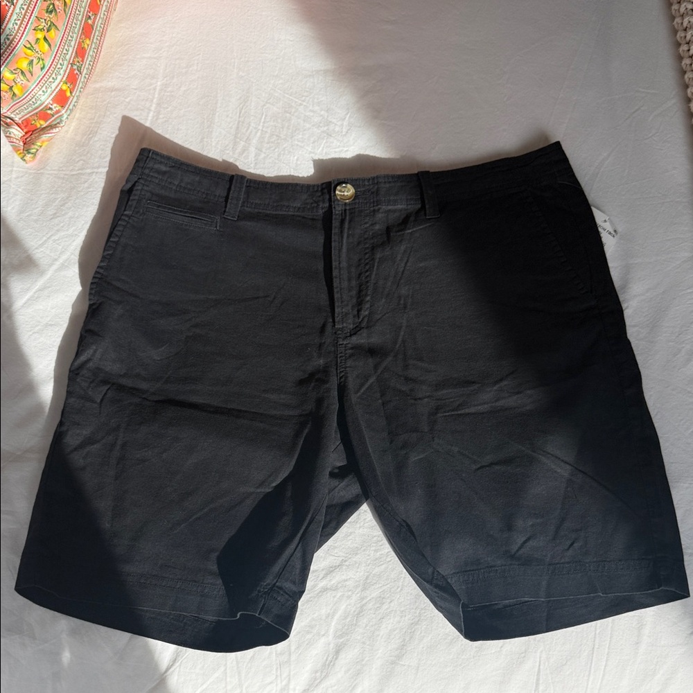 14th & Union Men's Black Linen/Cotton Blend Shorts